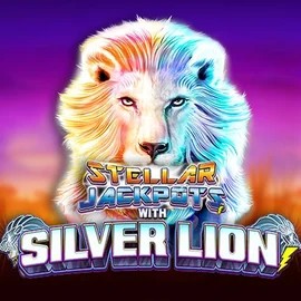 Stellar Jackpots with Silver Lion online game logo by Lightning Box Game on sankran.org